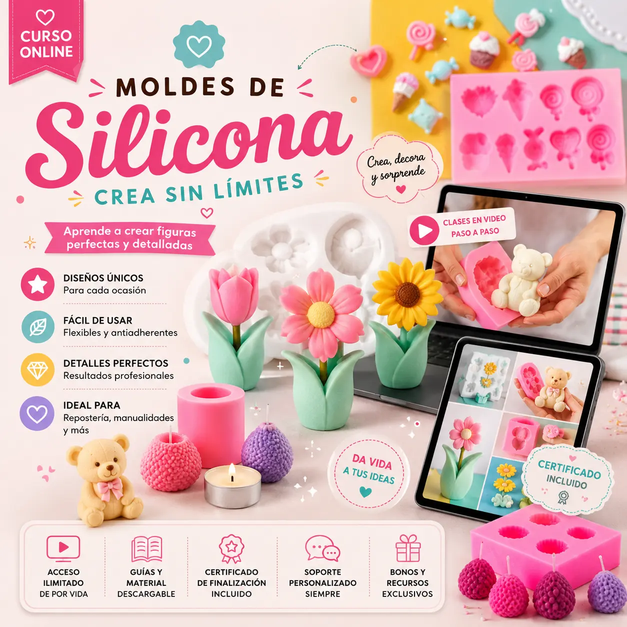 Curso Moldes de Silicona: Emprende desde Casa