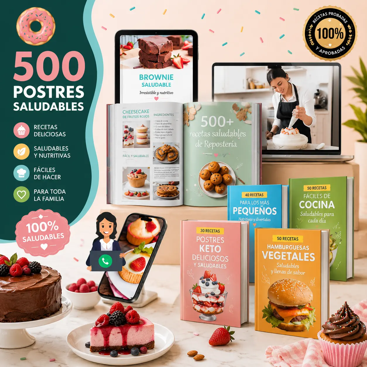 Recetario de Repostería: +500 Recetas Rentables